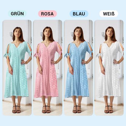 👗 50% RABATT! ⏰ Elegantes V-Ausschnitt-Kleid mit dezenten Cut-Outs für Damen – Figurumschmeichelnd, luftig & perfekt für Sommerpartys und besondere Anlässe 💃