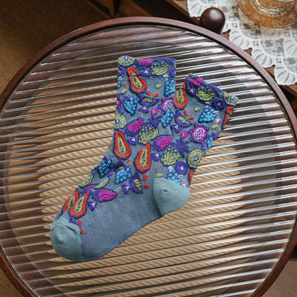 Lässige Socken Im Ethnischen Stil Hellblau