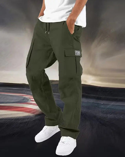 Herren Hose Multitasche Cargo Gerades Bein