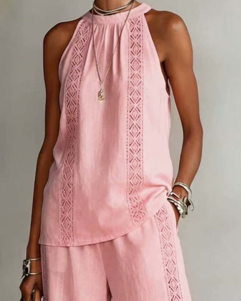 Zweiteiliger Set Hollow Out Halter