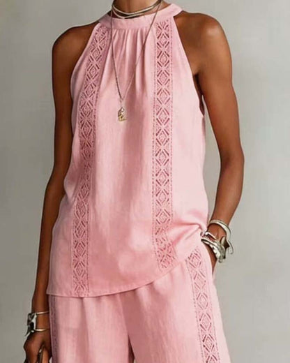 Zweiteiliger Set Hollow Out Halter