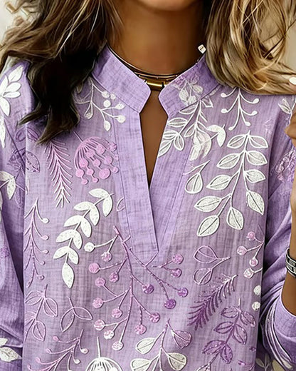 Bluse Schwere Industrie Stehkragen Bestickt