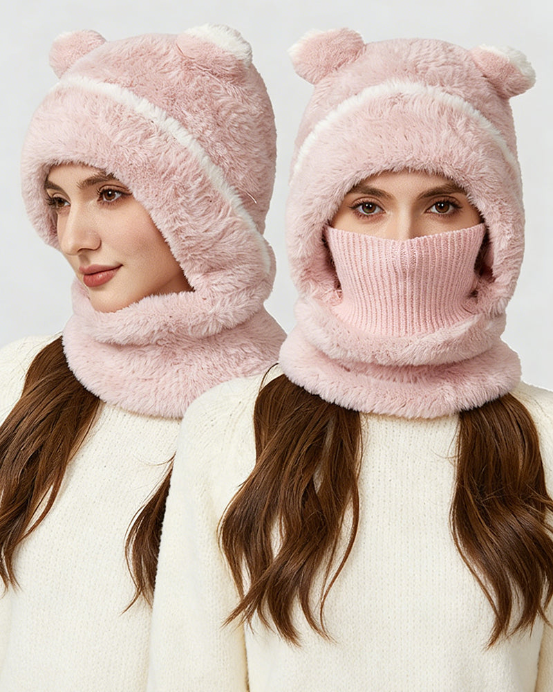 Integrierte Warme Strickmütze Für Herbst Und Winter