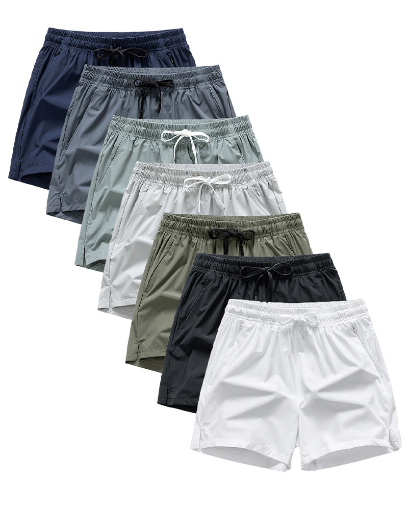 Shorts Männer Elastischer Bund Tasche Schnelltrocknend Eis-Seide Sport