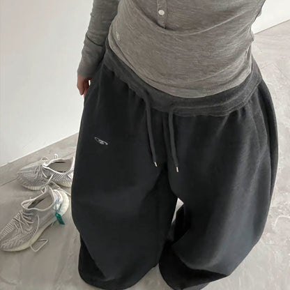 Wide Leg Drawstring Sweatpants for Women - Manuela