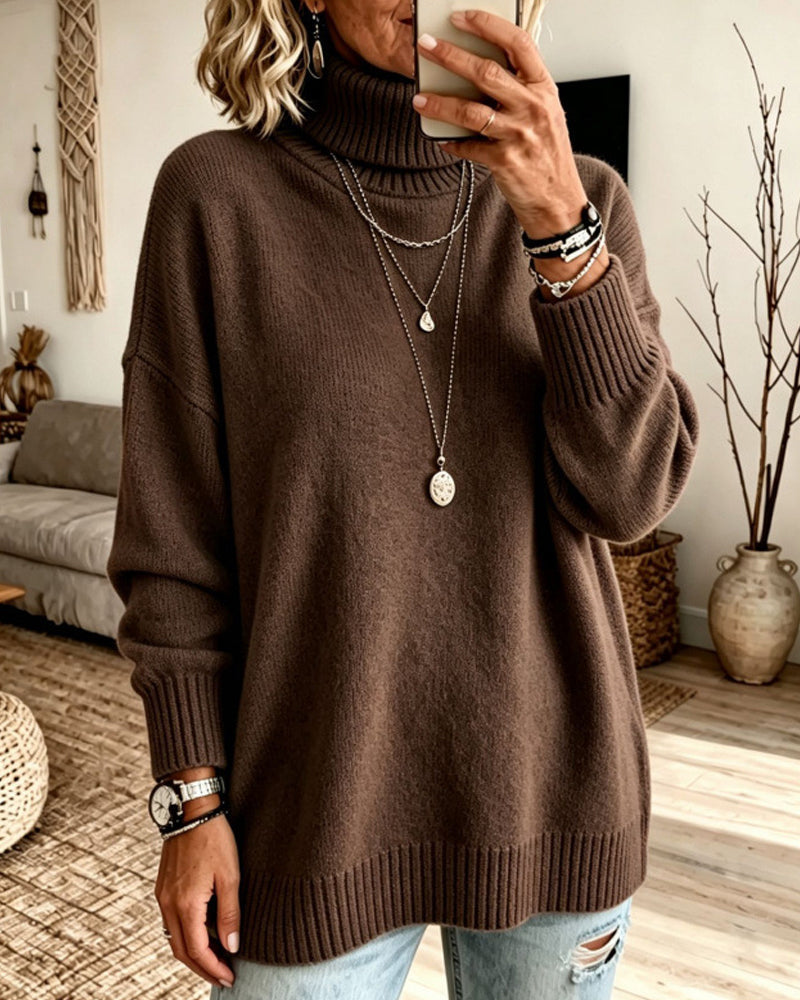 Pullover Hoher Hals Locker