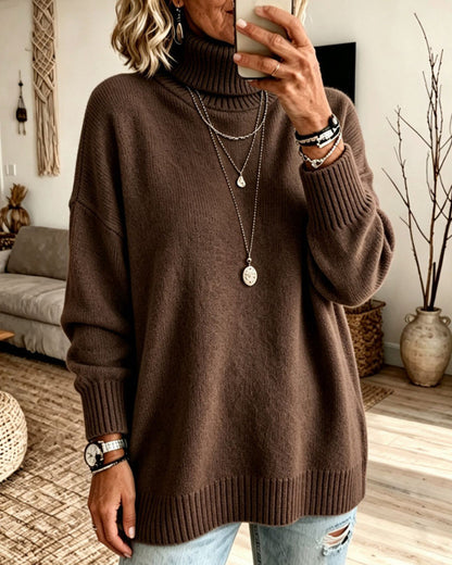 Pullover Hoher Hals Locker