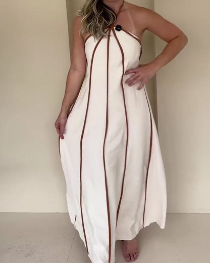 Kleid ein sexy ärmelloses bedruckt