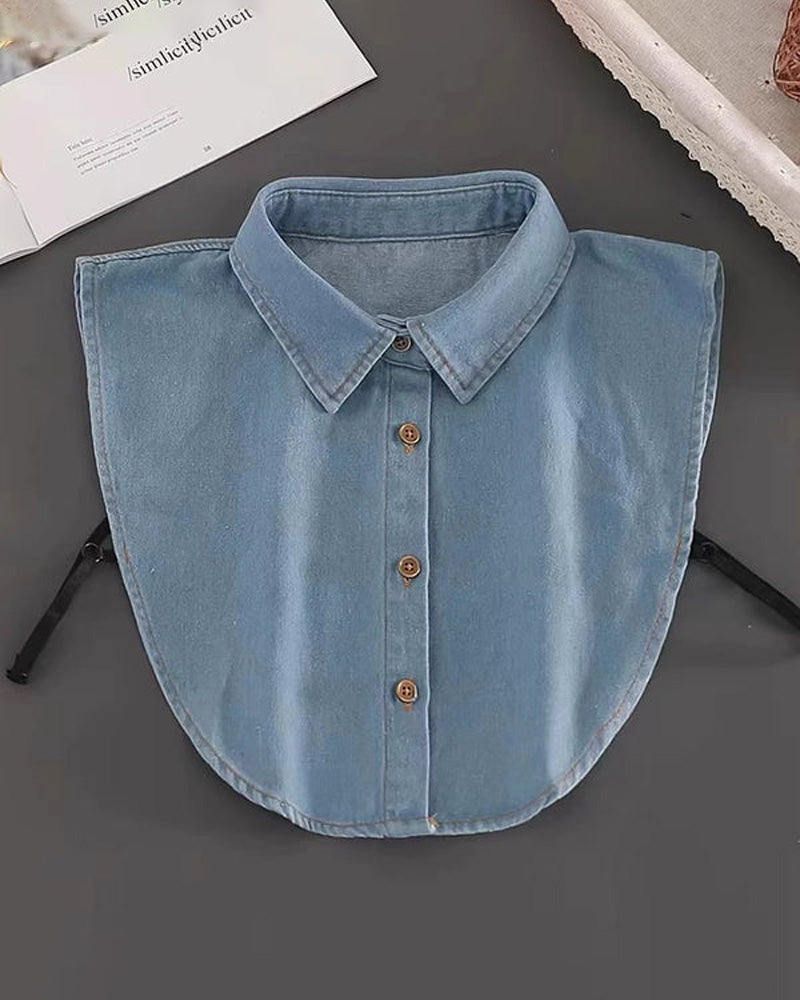 Kragen Klassisch Edgy Denim Falsch
