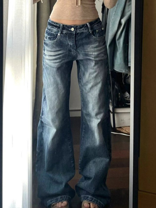 Blaue American Vintage Design Boyfriend Jeans