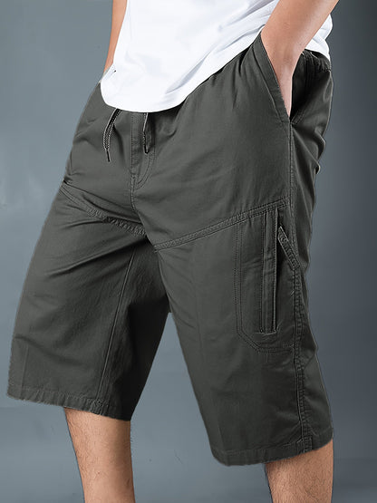 Khakifarbene Herren Cargo-Shorts mit Mehrfach-Taschen - Max