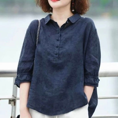 Long Sleeve Button Up Shirt for Women - Caterina