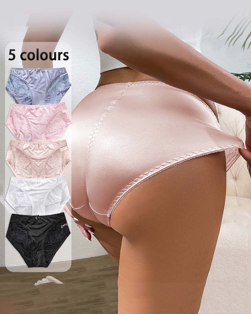Unterhose Damen Elegant Satin Spitze