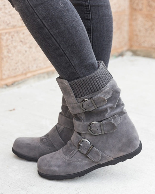 Elasticated frosted cotton boots - Restock