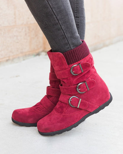 Elasticated frosted cotton boots - Restock