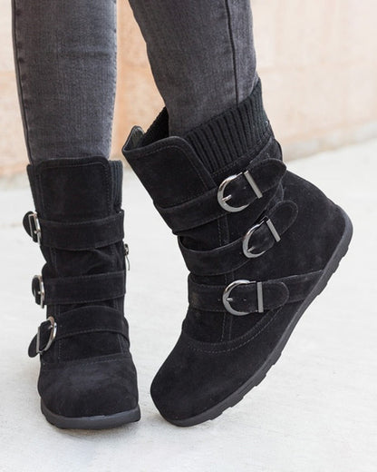 Elasticated frosted cotton boots - Restock