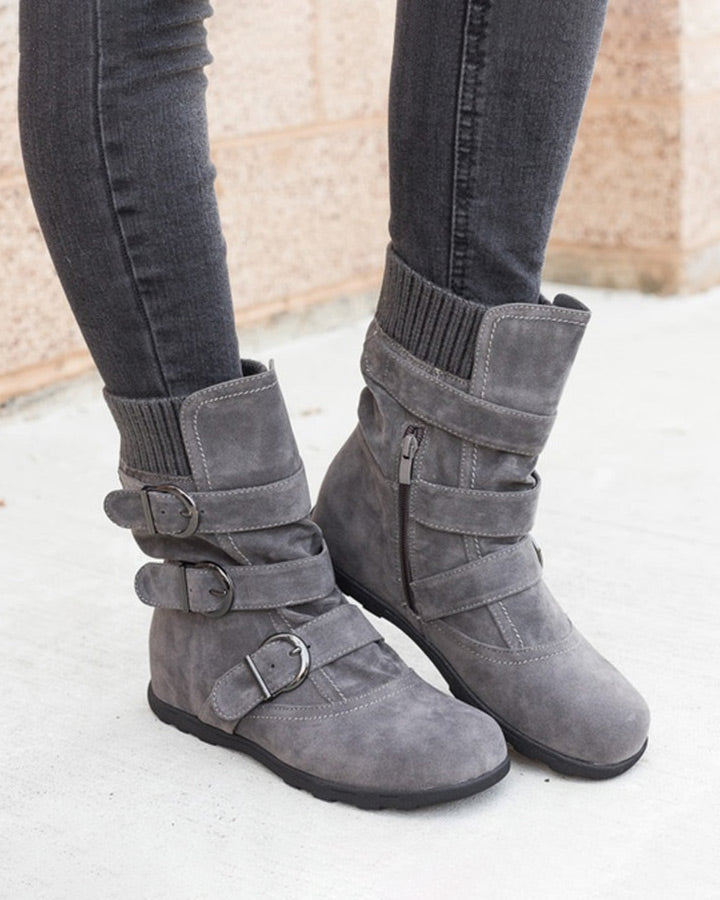 Elasticated frosted cotton boots - Restock