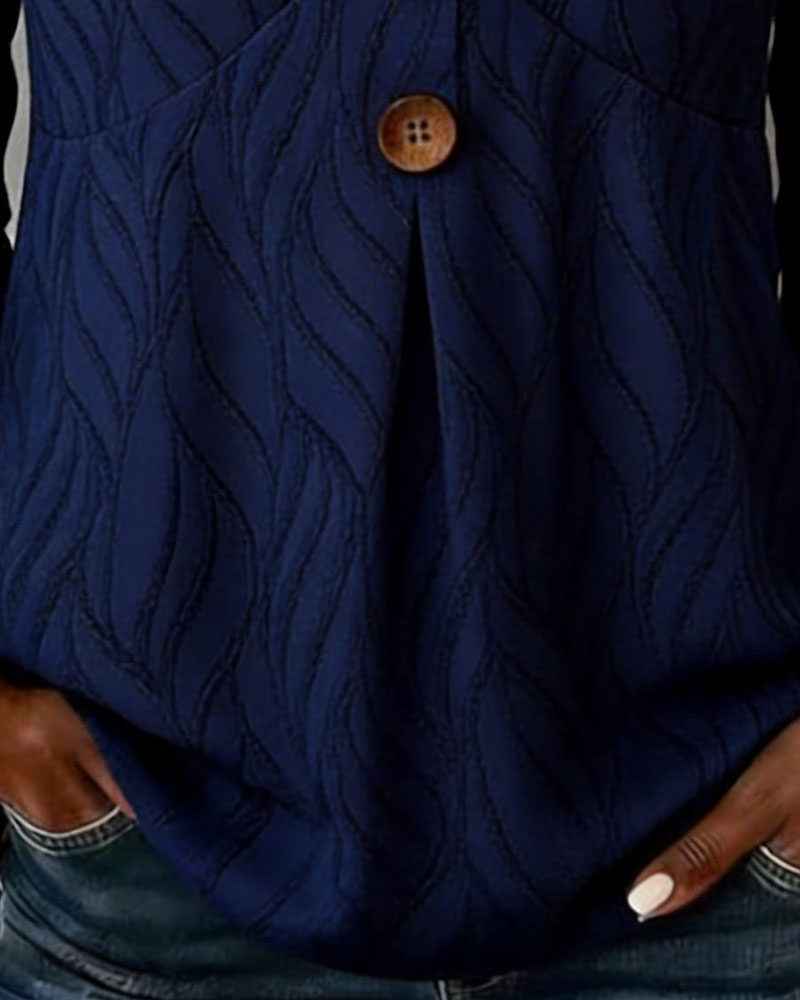 Bluse mit Struktur und Rüschenbesatz