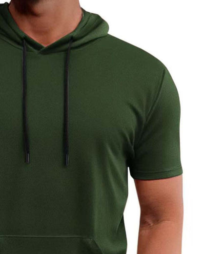 T-Shirt Kapuze Schnell Trocknen Kurzarm
