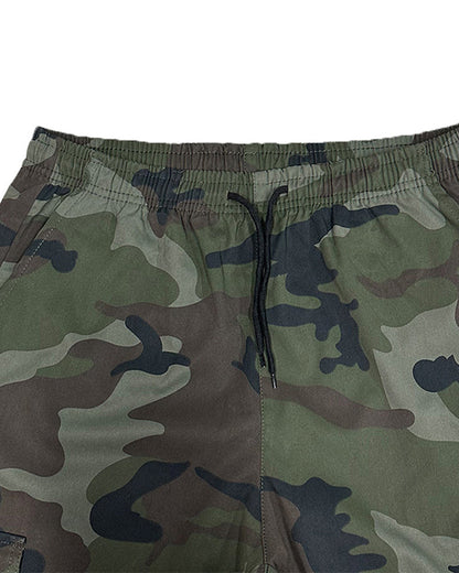 Herren Tarnung Cargo Shorts Multi-Tasche Verstellbare Taille Atmungsaktiver Stoff
