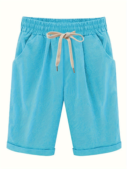 Pink drawstring bermuda shorts - Emma