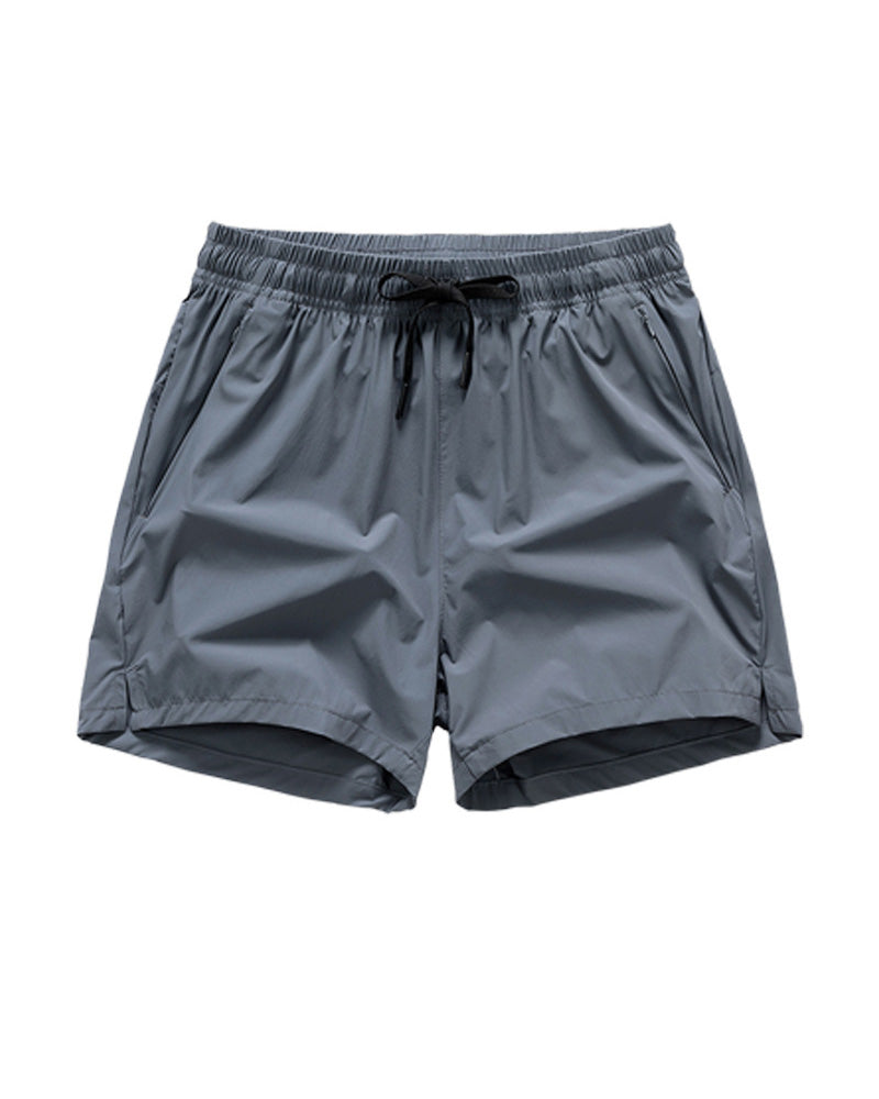 Shorts Männer Elastischer Bund Tasche Schnelltrocknend Eis-Seide Sport