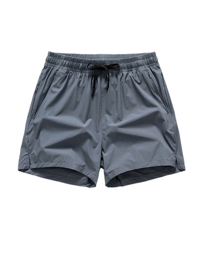 Shorts Männer Elastischer Bund Tasche Schnelltrocknend Eis-Seide Sport