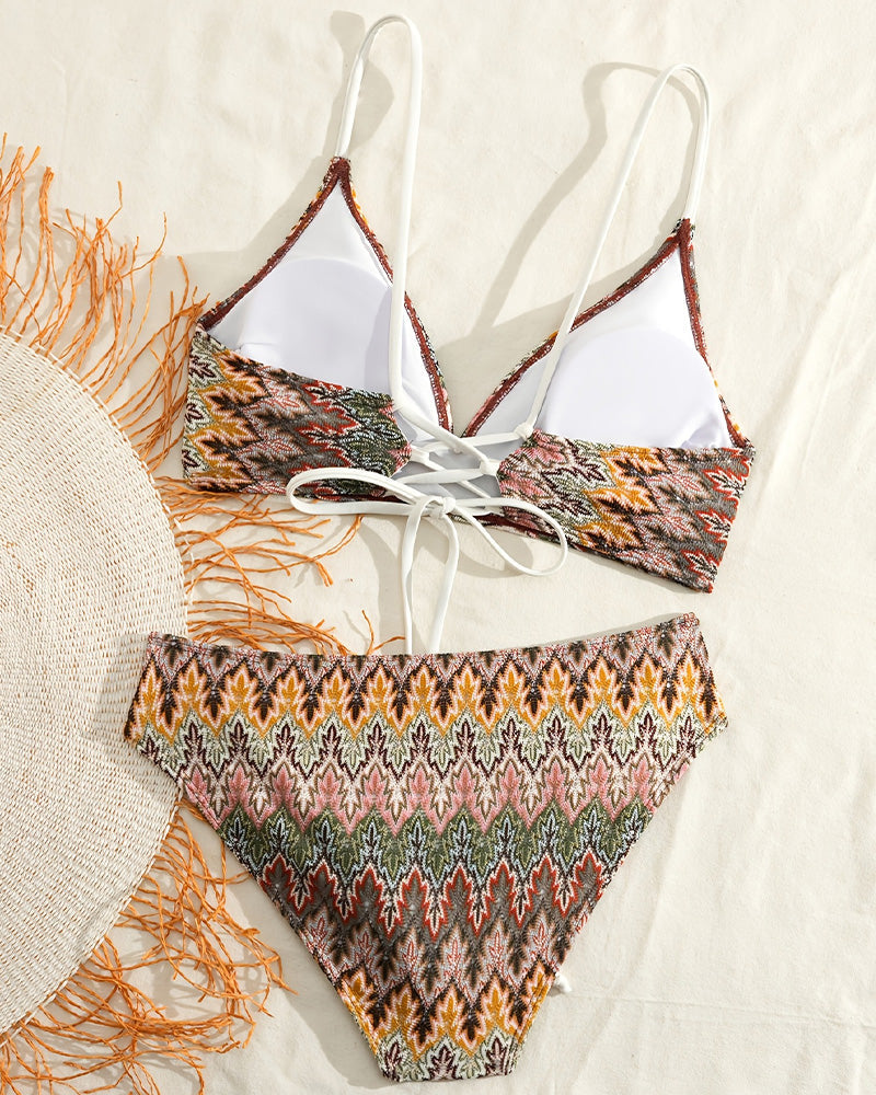 Bikini Druck Twist Dreieck