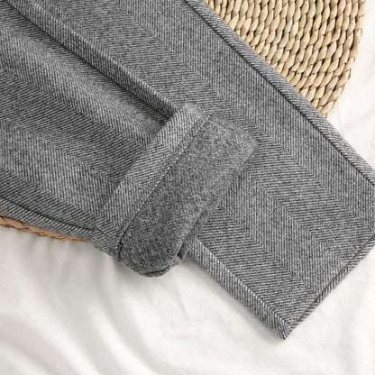 Herringbone High Waist Trousers for Women - Gigliola