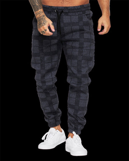 White Checked Sweatpants - Erik