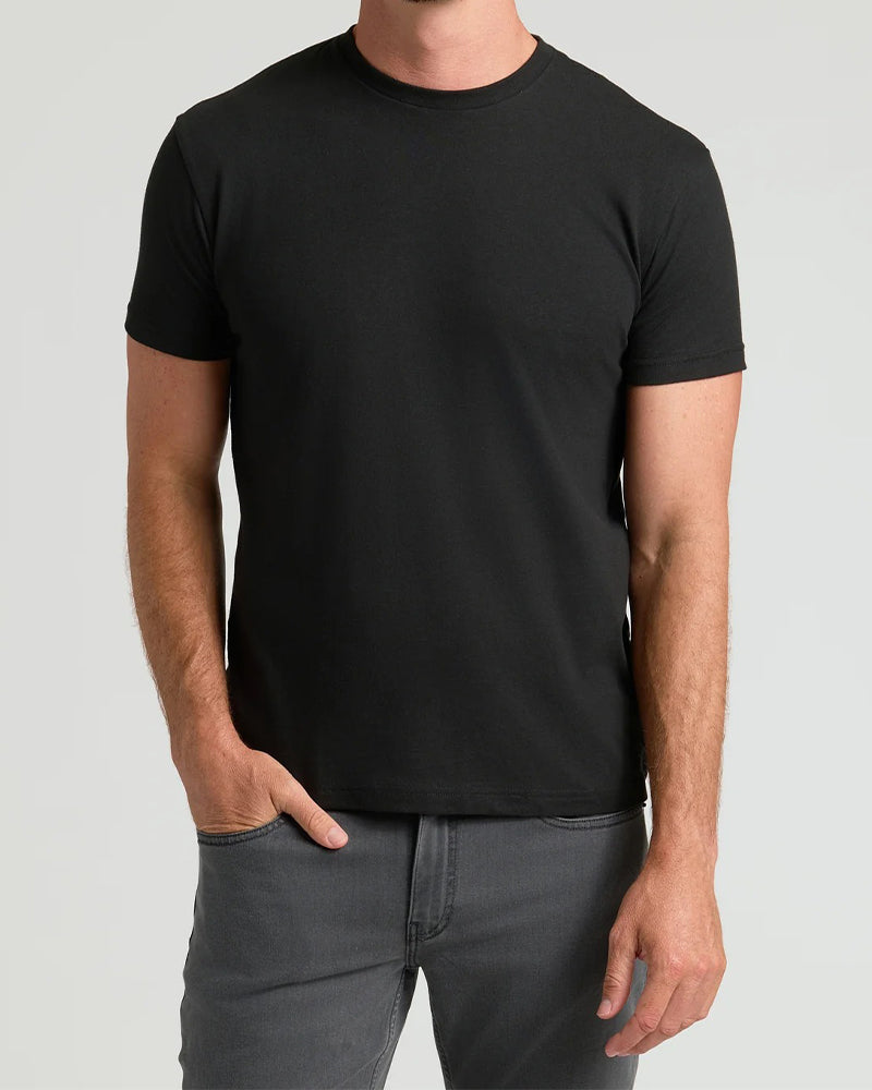 Top Herren Unifarben Kurzarm