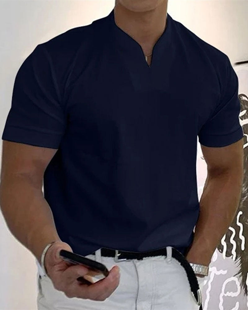 T-Shirt Herren Gentlemans Business Kurzarm Fitness