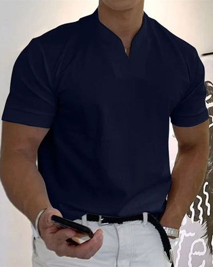 T-Shirt Herren Gentlemans Business Kurzarm Fitness