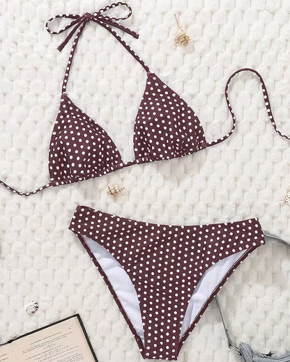 Bikini Volant Gestreift