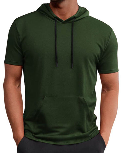 T-Shirt Kapuze Schnell Trocknen Kurzarm