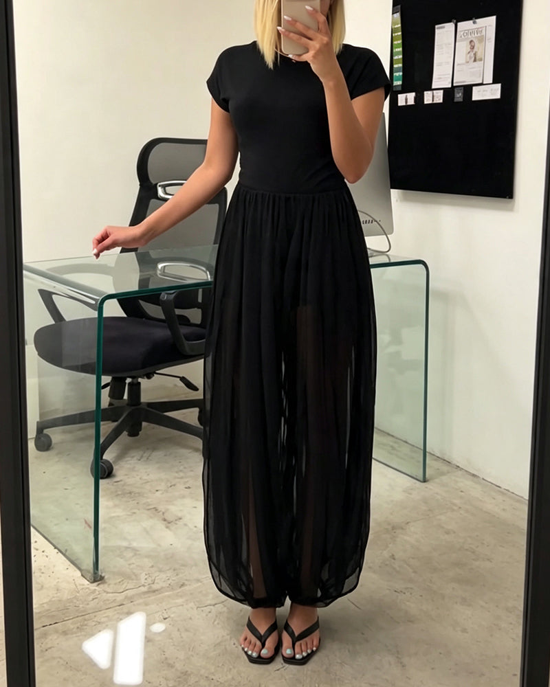 Hose Stilvolle Plissierte Sheer