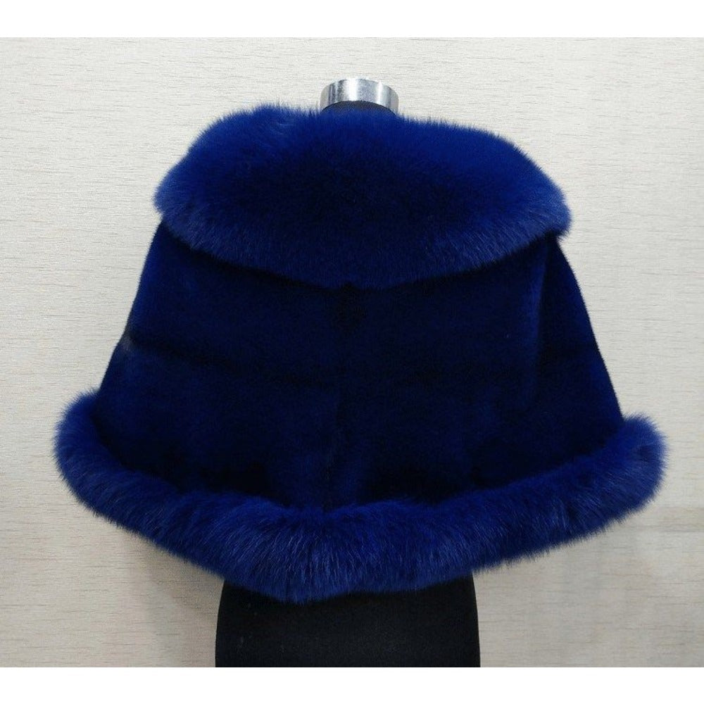 Faux Fur Winter Shawl for Women - Alina