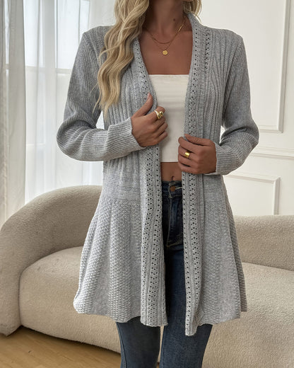 Strickjacke Pulloverjacke Mid-Length