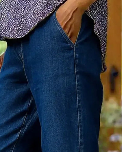 Shorts Gerades Bein Denim Gekürzt