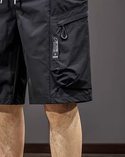 Herren Bermuda Hose Kordelzug Einfarbig Lässig