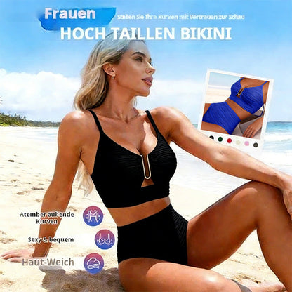 Bikini Damen Hochbund Push-Up