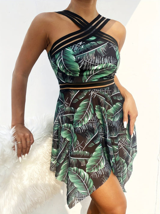 Black Tropical Dress - Sophia