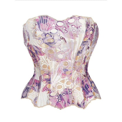 Floral Lace Strapless Corset Top for Women - Carla
