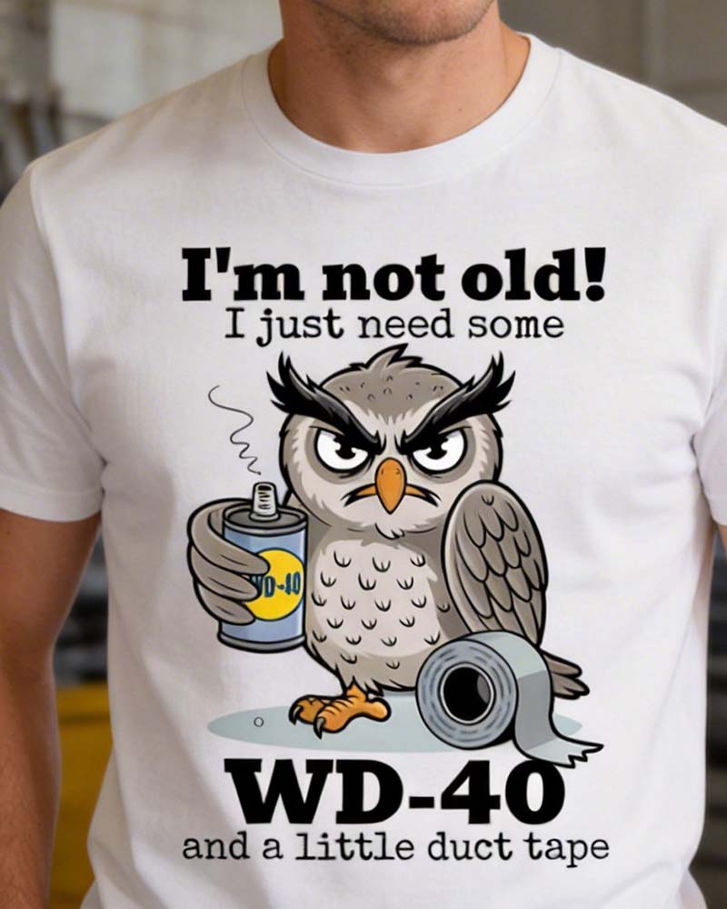 T-Shirt Eule Lustig Einfarbig Lässig