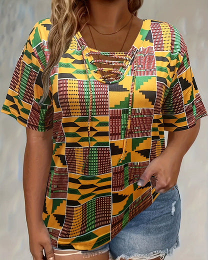 Bluse Tie-Dye Print