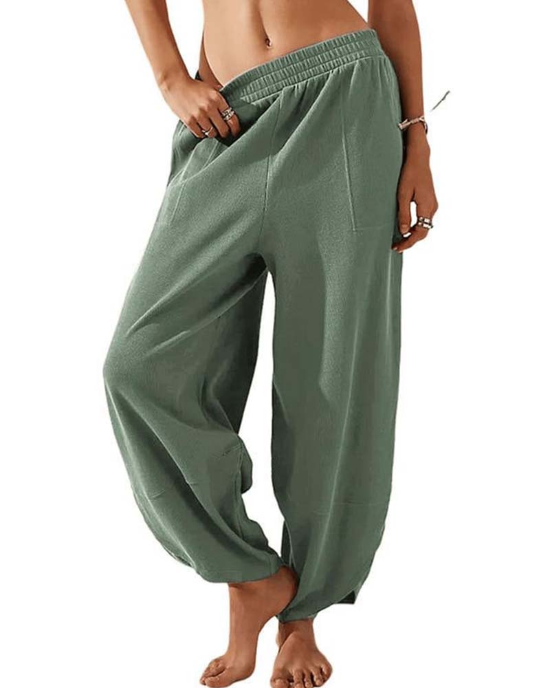 Hose Elastische Taille Harem