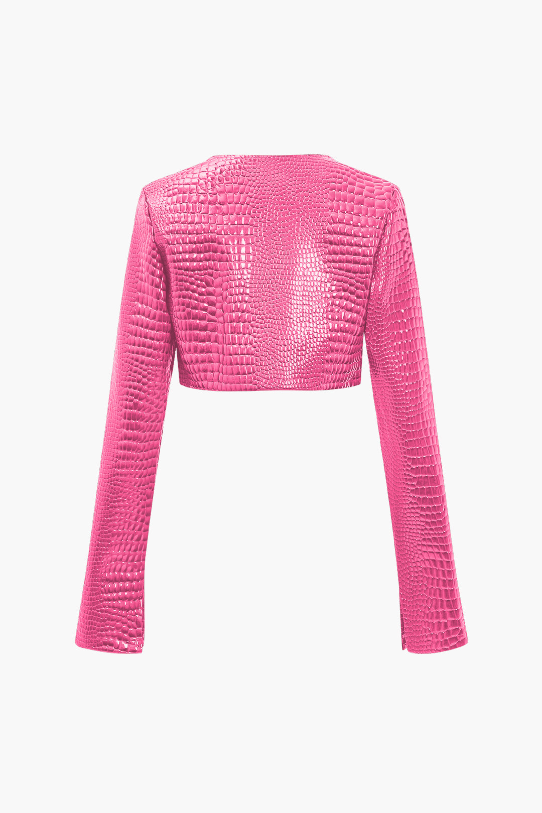 Einfarbige Y2k Cropped Jacke