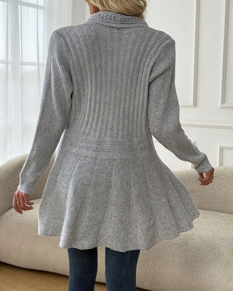 Strickjacke Pulloverjacke Mid-Length
