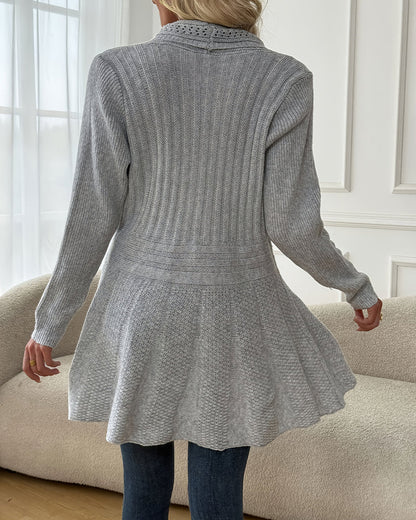 Strickjacke Pulloverjacke Mid-Length