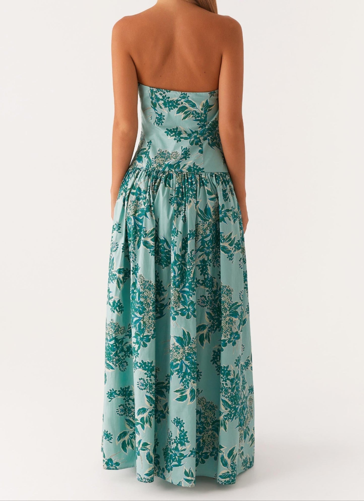 Agnesca Maxi Dress – Cloud Blue Floral Print